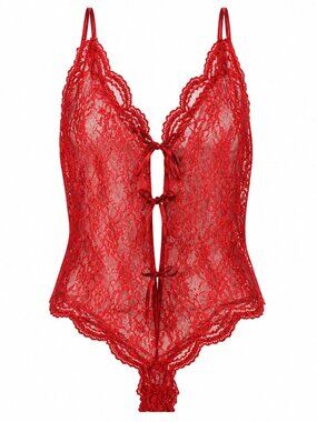 Solange Satin Red Lace Bodysuit Size 18/20 - 25% Off When You Bundle 5+ Items!